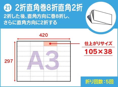 ２折直角巻８折直角２折